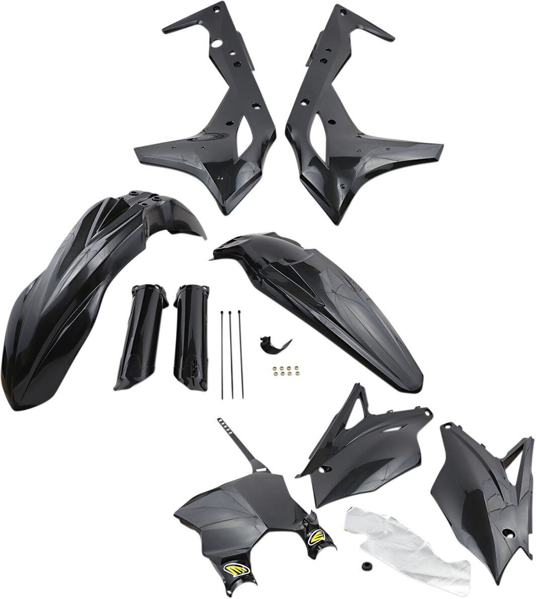 Cycra Powerflow Full Body Kit For Kawasaki KX 250 F 2017-2020 Black 1CYC-9319-12