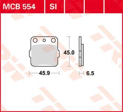 Trw SI Series Sindered Off-Road Brake Pads For Yamaha YFZ 350 1982-2018 MCB554SI