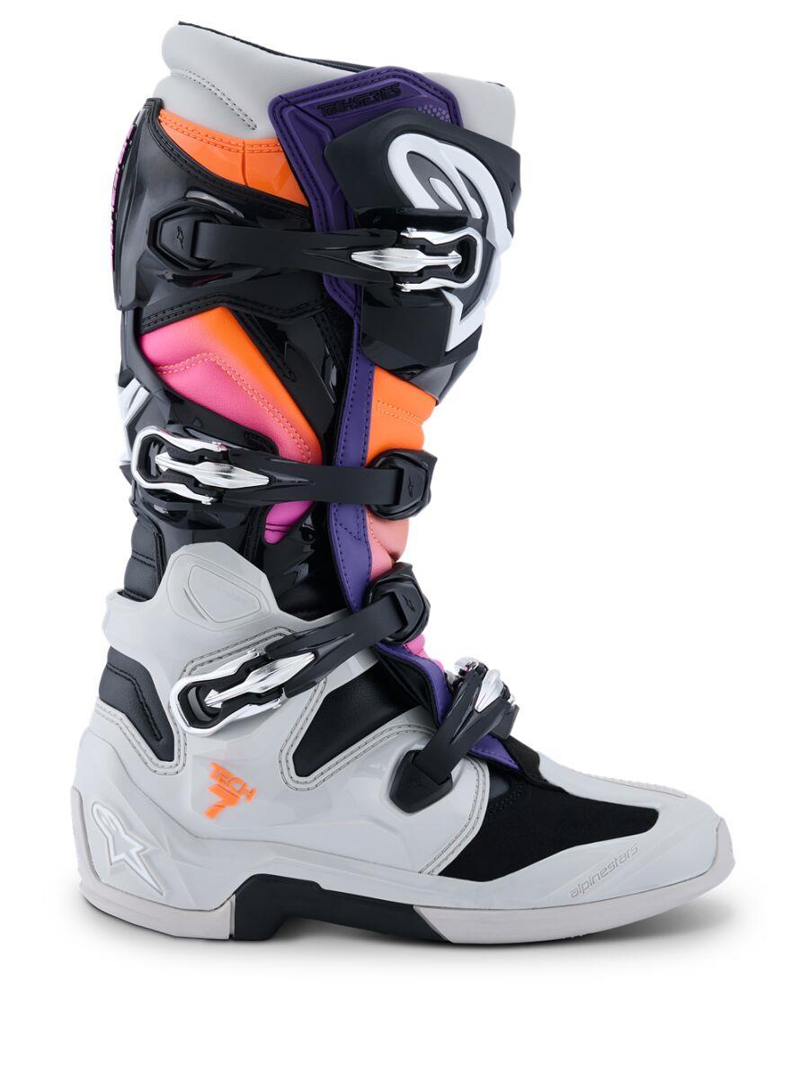 ALPINESTARS Tech 7 Boots BLK/GY/ORG FL/MAG 2025 Model