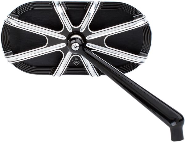 Arlen Ness Caged Series Mirror Black Aluminum Screw-In Right 13-162