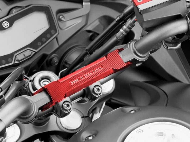PUIG Handlebar Reinforcement Red for Yamaha MT-07 Tracer/700 16-18 9256R