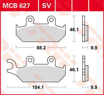 Trw All Round Sintered Metal Brake Pads For Yamaha XT 600 E 1990-2003 MCB627