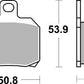 Sbs RQ Road Racing Carbon Tech Brake Pad For Ducati Monster 937 1998-2025 730RQ