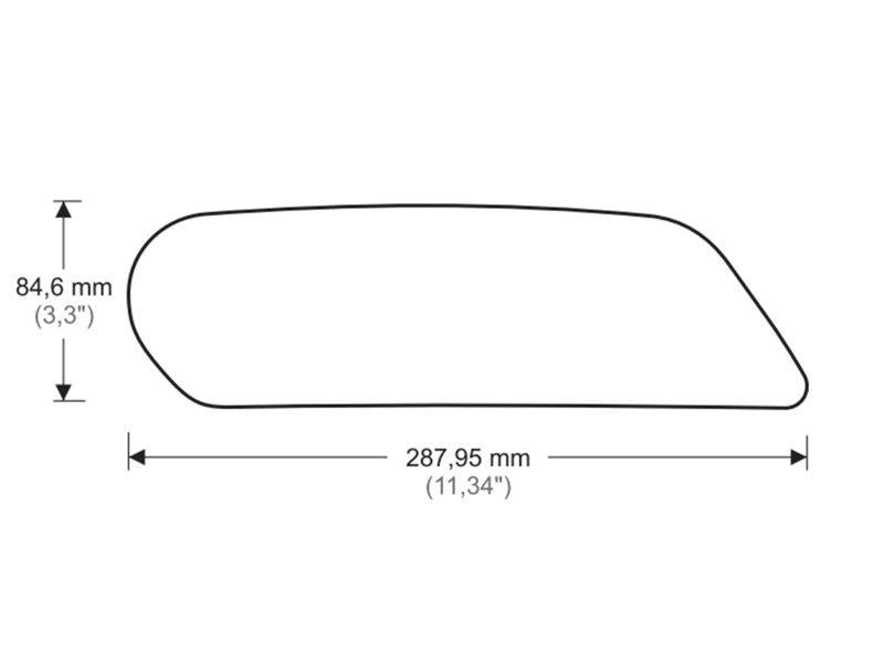 Puig Side Tank Pad Protector Black 0446P