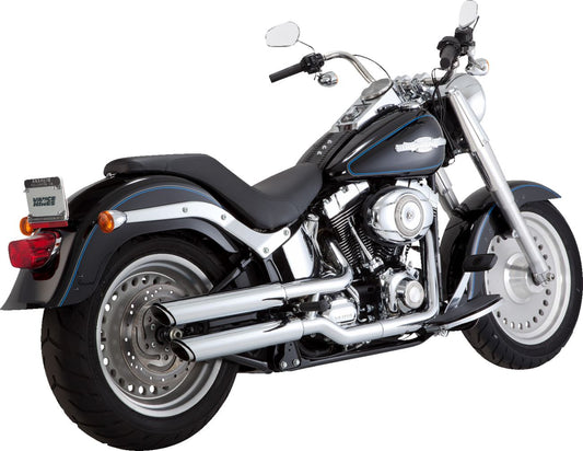 Vance & Hines Twin Slash 3" Slip-On Mufflers Chrome For HD FLSTF 1584 07-09 16844