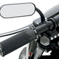 Arlen Ness Micro-Mirror Black Powder-Coated Screw-In Convex Oval Left 13-412