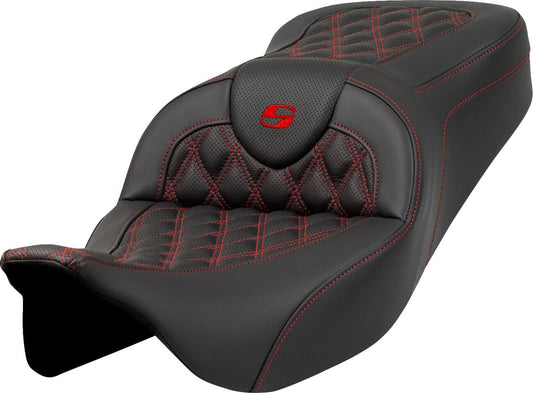 Saddlemen Roadsofa Lattice Stich Seat Without Backrest For Harley Davidson FLHXS 1868 ABS 08-23 808-07B-18204