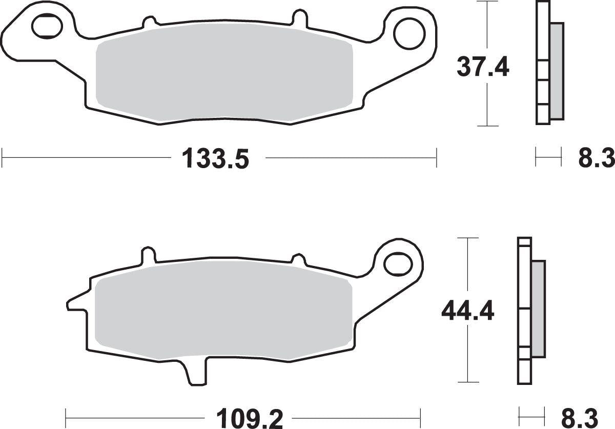 Sbs HS Street Excel Sintered Front Brake Pads For Suzuki DL 650 1995-2022 704HS