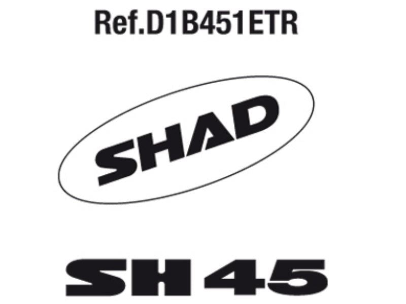 SHAD SH45 Replacement Sticker (White) D1B451ETR
