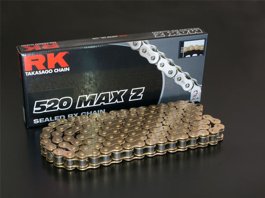RK Motorcycle Drive Chain 520 MAX Z 122L XRING Gold 520MAXZ/GG122CLF