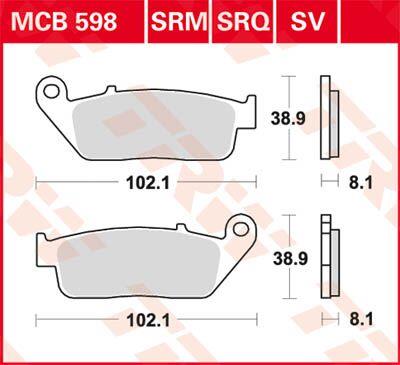 Trw All Round Sintered Metal Brake Pads For Honda SH 125 1988-2026 MCB598