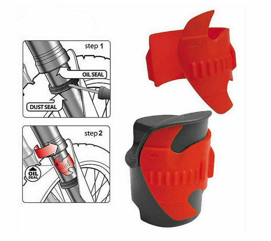 MOTORCYCLE FORK SUSPENSION SEAL SAVER / CLEANER 45 - 55MM ORANGE