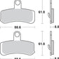 Sbs Sintered Metal Brake Pads For Harley FXDB 1690 2008-2017 853H.HS