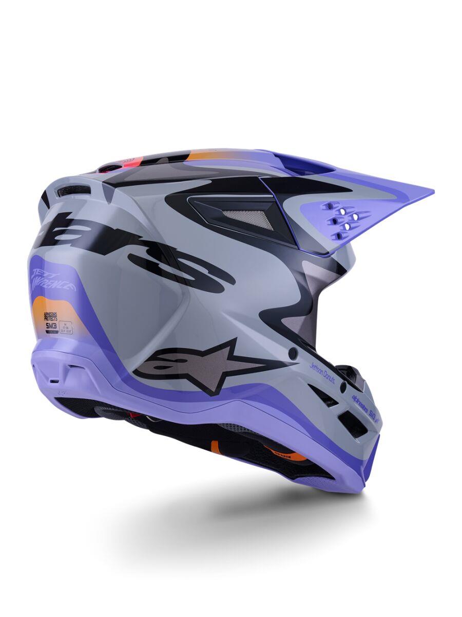 ALPINESTARS Youth SM3 Jettson Helmet GRAY/PUR/BLK 2025 Model