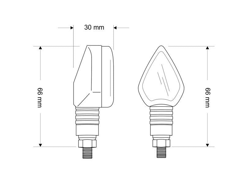 Puig Flecha LED Indicators 67 x 30mm Clear 20840W
