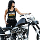 Biltwell Women's Surf Tank Top Black Casual Racerback Polyester