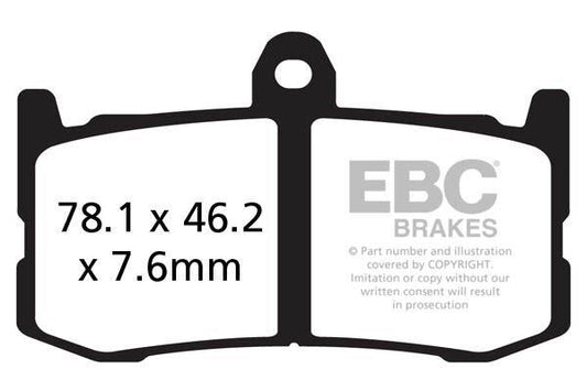 Ebc GPFAX Series Race Brake Pads For Triumph Daytona 675 2013-2016 GPFAX491HH