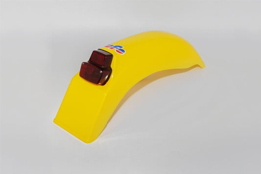 UFO VINTAGE UNI ENDURO REAR FENDER W/ TAILLIGHT (79-89) YELLOW ME08026D