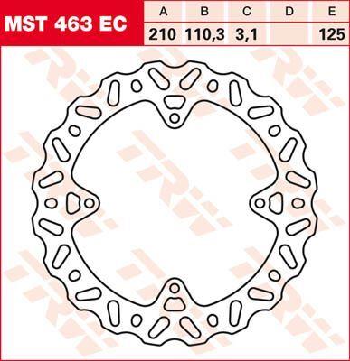 Trw EC Cross Design Brake Rotor For KTM SX 85 17/14 2011-2023 Steel MST463EC