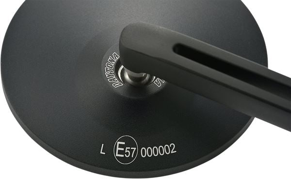 Daytona E-Marked Mirror Black Aluminum Round Handlebar End Side View 89429