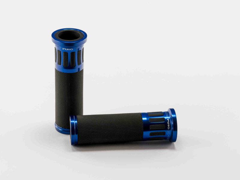 Puig Hi-Tech Racing Hand Grips 123mm Blue 5923N