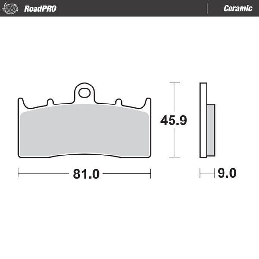 Moto-Master Ceramic Brake Pads For BMW K 1600 B 1999-2024 Ceramic Set 405904
