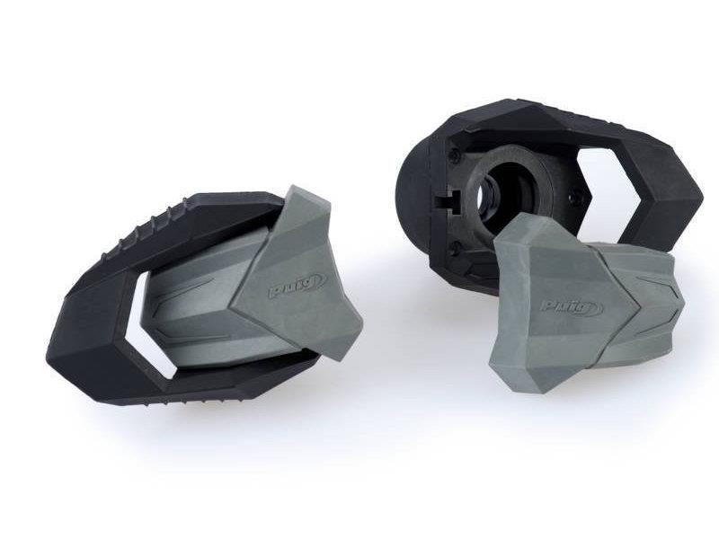 PUIG Puck And Rubber End M10 Screw For Frame Sliders R19 50mm Black Universal 3151N