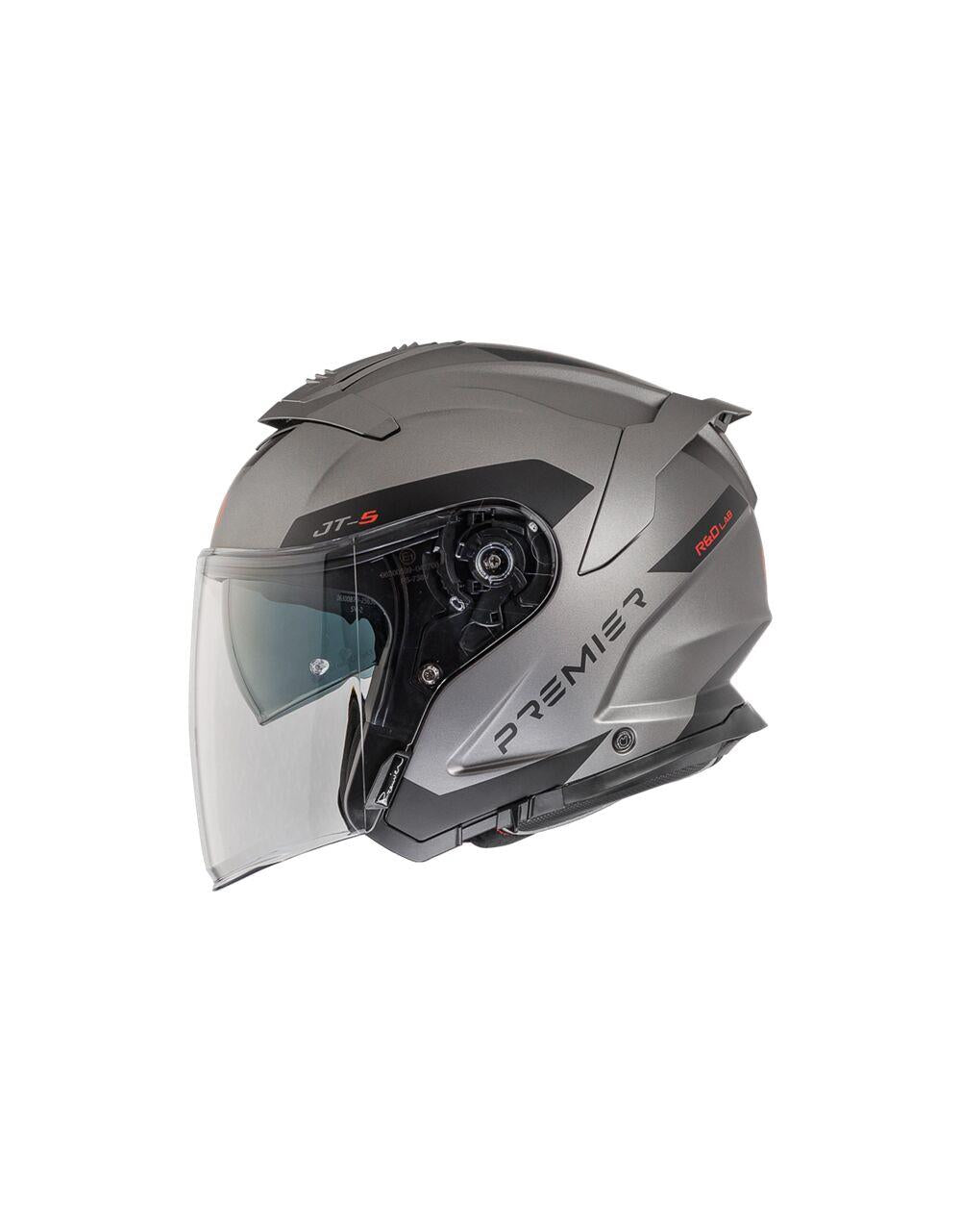 PREMIER HELMETS JT5 Gray Motorcycle Helmet