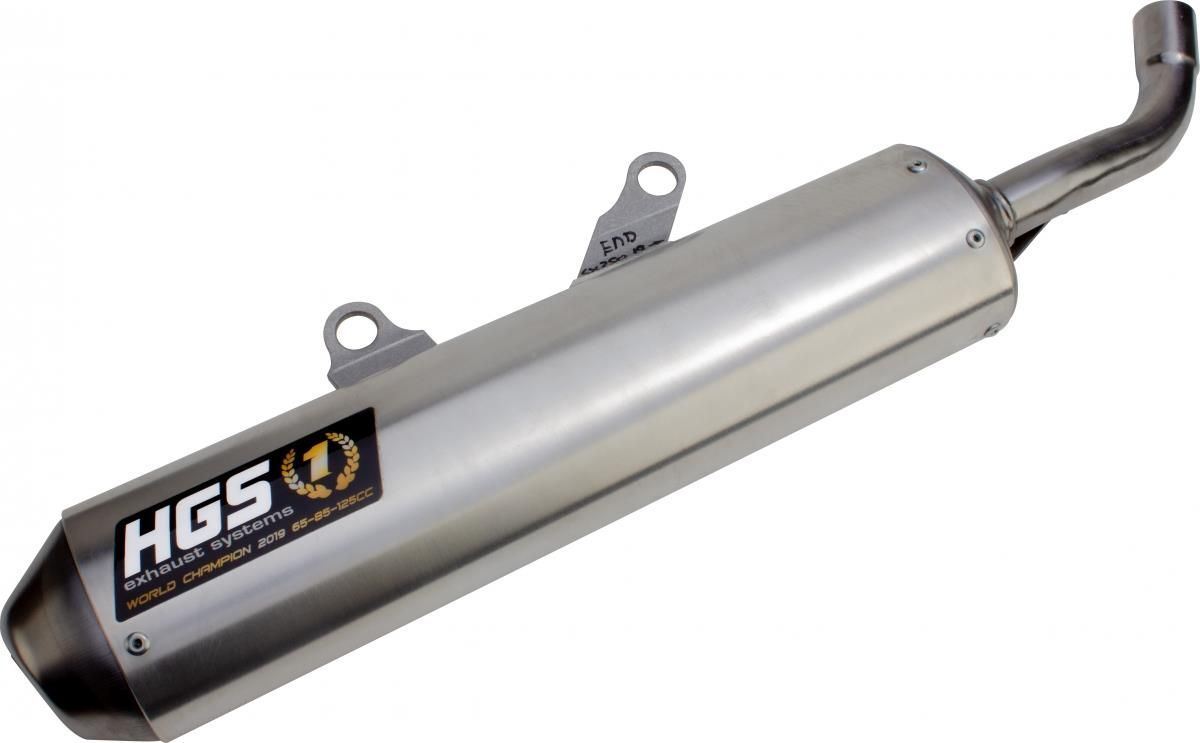HGS Silencer For KTM EXC 150 Husqvarna TE 150 I 20-25 Enduro Silver Stainless Steel Xe-120-Ssg