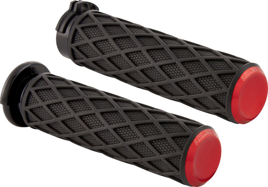 Arlen Ness Diamond Grips Red For Harley Davidson XL 883 N 81-22 500-015
