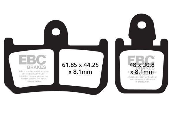 Ebc FA Series Organic Brake Pads For Yamaha VMX 1700 2007-2017 Organic FA442/4
