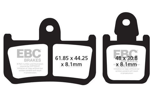 Ebc FA Series Organic Brake Pads For Yamaha VMX 1700 2007-2017 Organic FA442/4