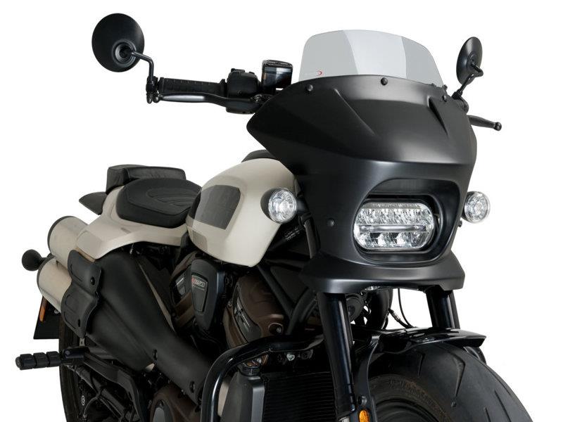 PUIG Fury Touring Semifairing And Screen Light Smoke for Harley Davidson Sportster S RH1250S 21-24 21588H