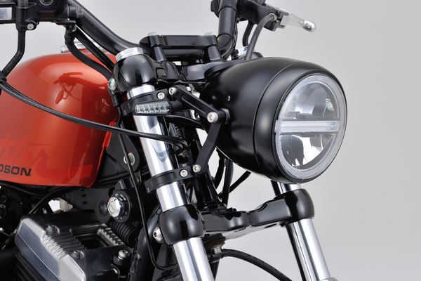 Daytona Headlight Bracket Set Adjustable CNC Aluminum Fork Mount Black Pair 80726
