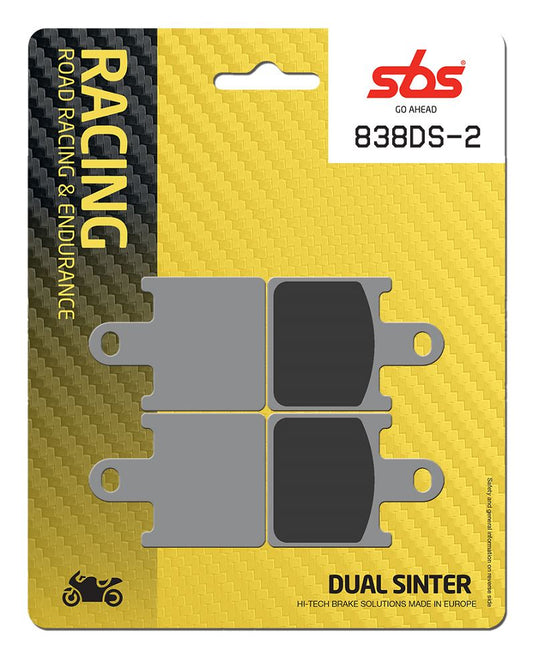 Sbs DS Racing Dual Sintered Brake Pads For Kawasaki ZX-6 R 600 2007-2016 838DS-2
