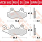 Trw All Round Metal Brake Pads For Triumph Bonneville 900 T100 1989-2026 MCB582