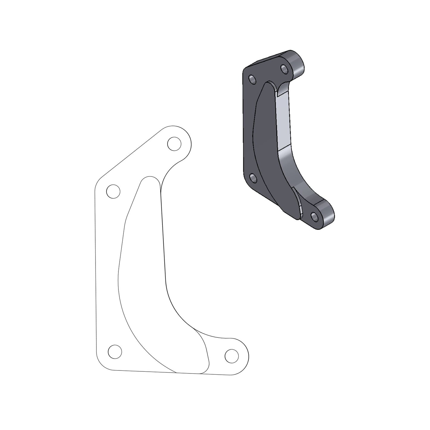 Moto-Master Racing Rotor Adapter Bracket For Honda CRF 250 X 2004-2018 211019