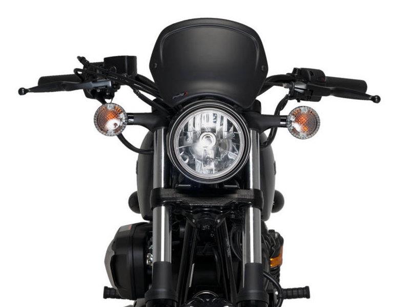 PUIG Retro Fly Screen Matt Black for Yamaha XV 950/R/Racer 14-20 3812J
