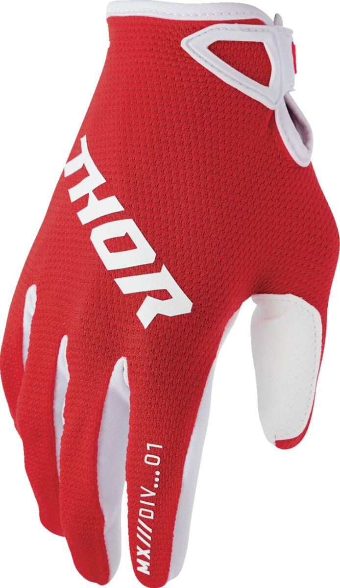 THOR Youth Ridemode Static Gloves Red
