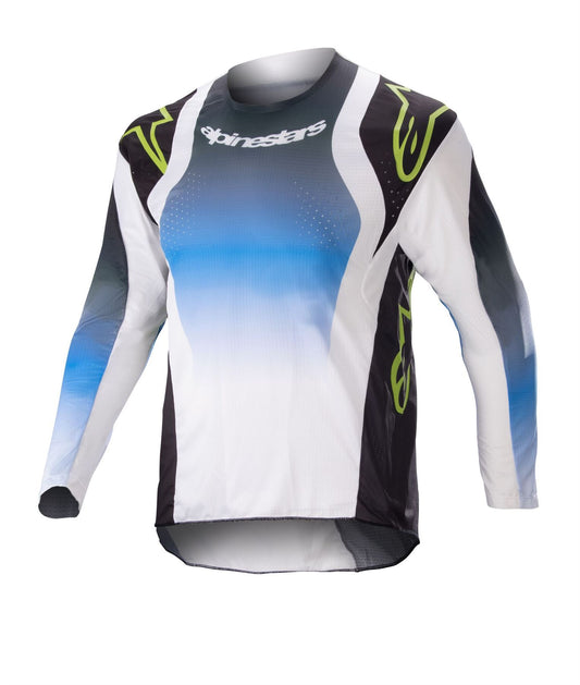 Alpinestars Kid's Racer Push Jersey White Black Green Blue