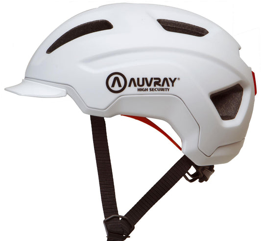 Auvray City White Bicycle Helmet