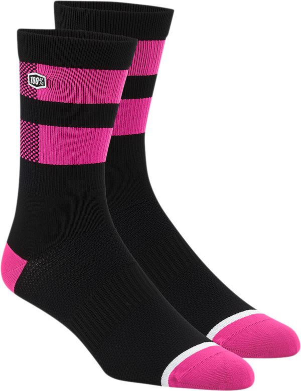 100% Socks Flow Black/F Pink L/Xl 2