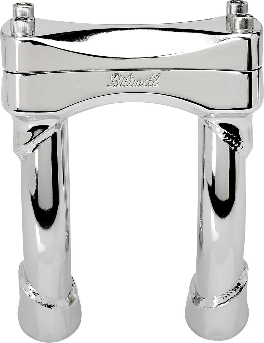 Biltwell Murdock O/S Risers Chrome 6" Pullback Fits H-D Fork Trees 6414-105-06