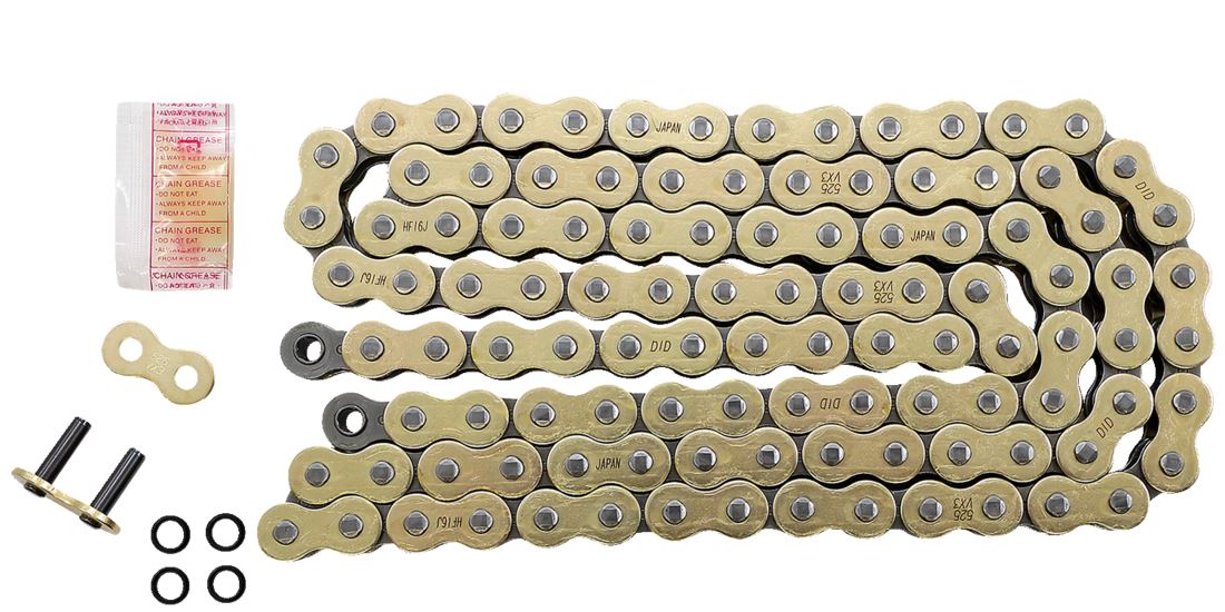 DID Drive Chain 525 VX3 Gold Rivet VX3 Series 110 L 4525516395205 ...