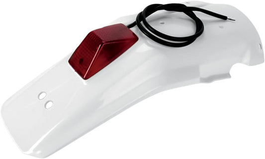 UFO ENDURO REAR FENDER W/ STOP-TAILLIGHT HONDA XR600R WHITE HO02650-041