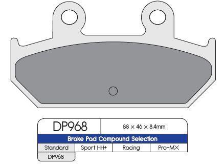 Dp Brakes Standard Sintered Metal Brake Pads For Suzuki AN 400 2002-2024 DP968
