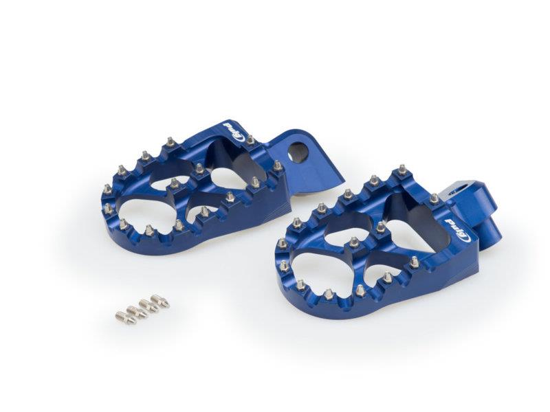 PUIG Off Road Footpegs Blue for Yamaha WR250 R/X/XT 99-25 20559A