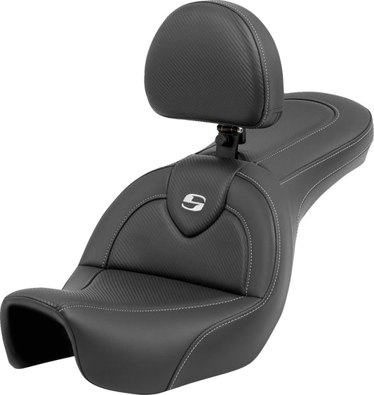 Saddlemen Roadsofa CF Seat With Backrest For Harley Davidson FXDF 1690 06-17 806-04-185BR