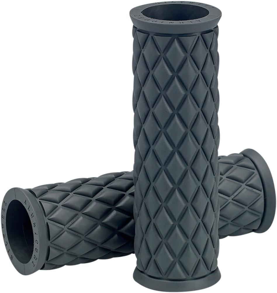 Biltwell Alumicore Grip Sleeves Tpv Rubber Grey To Fit 1" Bars Harley V-Twin