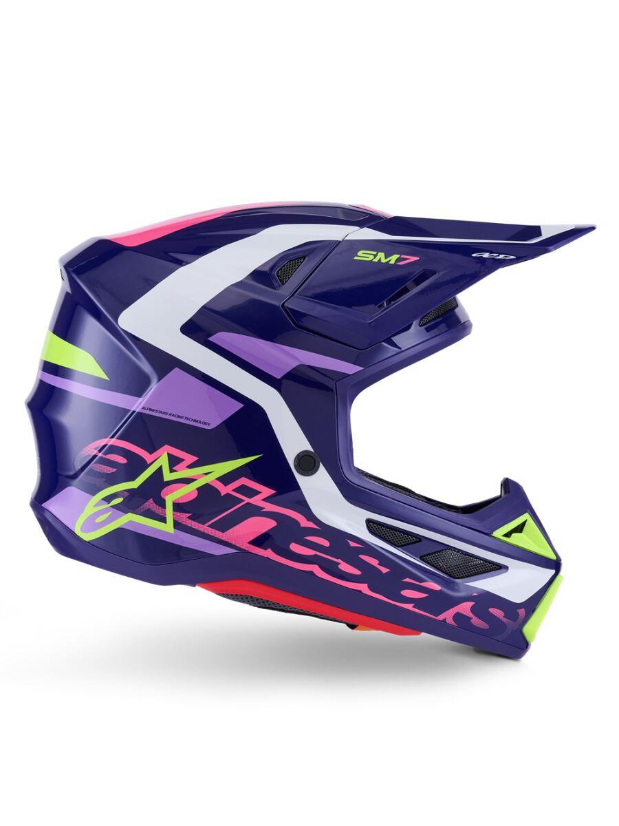ALPINESTARS SM7 Deed Helmet PURPLE/PINK 2025 Model